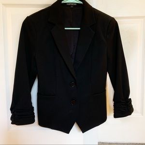 Black 3/4 sleeve Blazer | Express